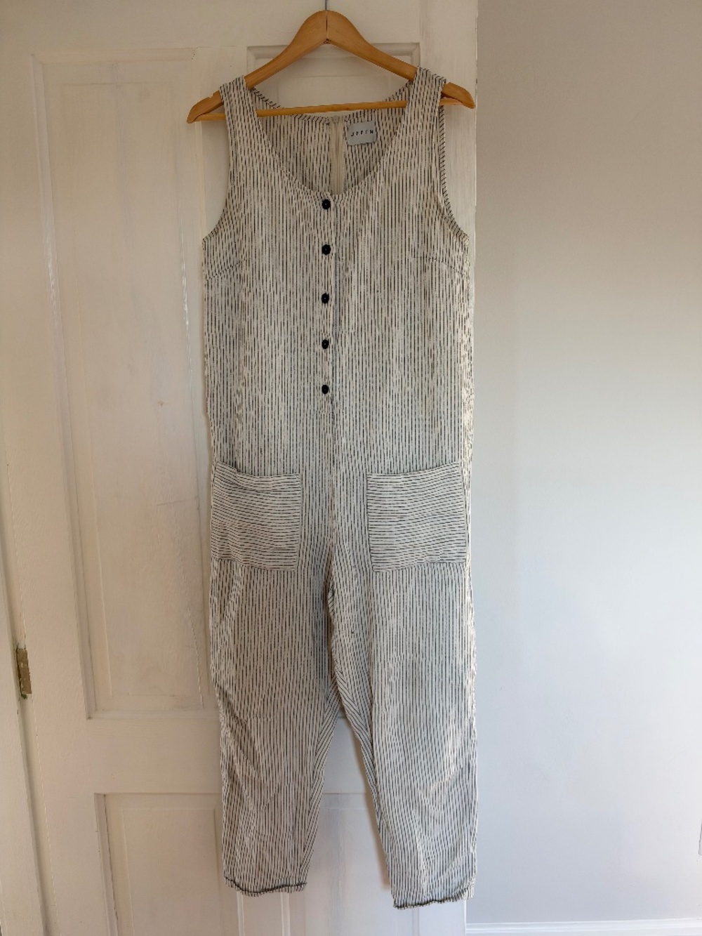 OFFON striped linen romper